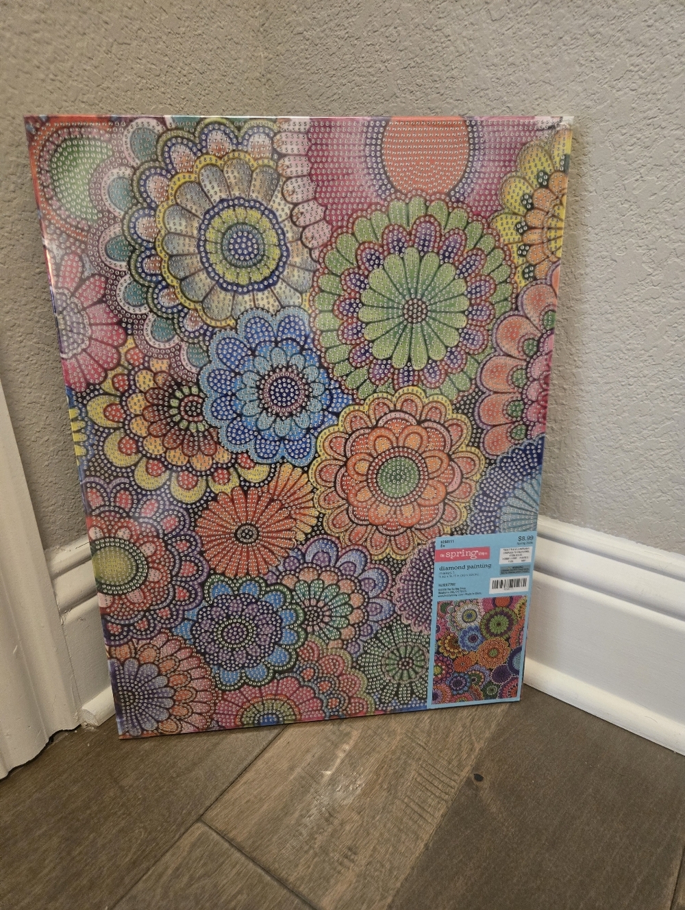 Canvas Mounted Diamond Painting Kit, Diamond Art, Full Kit, Medallions